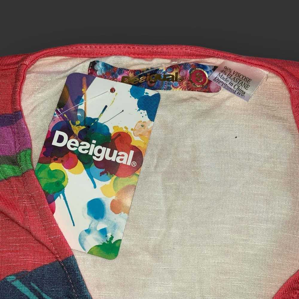 NWT Desigual Funky Artsy Fitted Wrap Dress - Picture 9 of 16